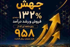 جهش ۱۳۲ درصدی فروش و رشد درآمد پنج ماهه ای که از ۹۵۸ هزار میلیارد ریال گذشت