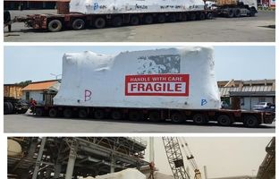 ورود کمپرسورهای سیستم تبرید به سایت پروژه واحد پیش تفکیک اتان پتروشیمی بندر امام