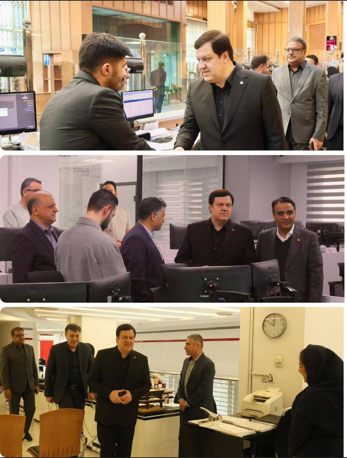 بازدید مدیرعامل بانک ملت از روند خدمت رسانی به مشتریان در شعب و واحدهای ستادی