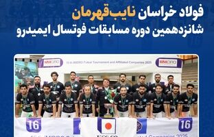 فولاد خراسان نایب‌قهرمان شانزدهمین دوره مسابقات فوتسال ایمیدرو شد