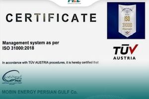 تمدید اعتبار گواهینامه بین‌المللی ISO 31000 در شرکت مبین انرژی خلیج فارس