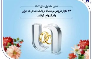 38 هزار عروس و داماد از بانک صادرات ایران وام ازدواج گرفتند