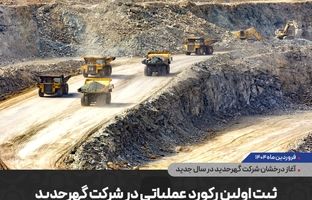 ثبت اولین رکورد عملیاتی در شرکت گهرحدید با عبور از مرز ۱۱۷ هزار تن استخراج در روز
