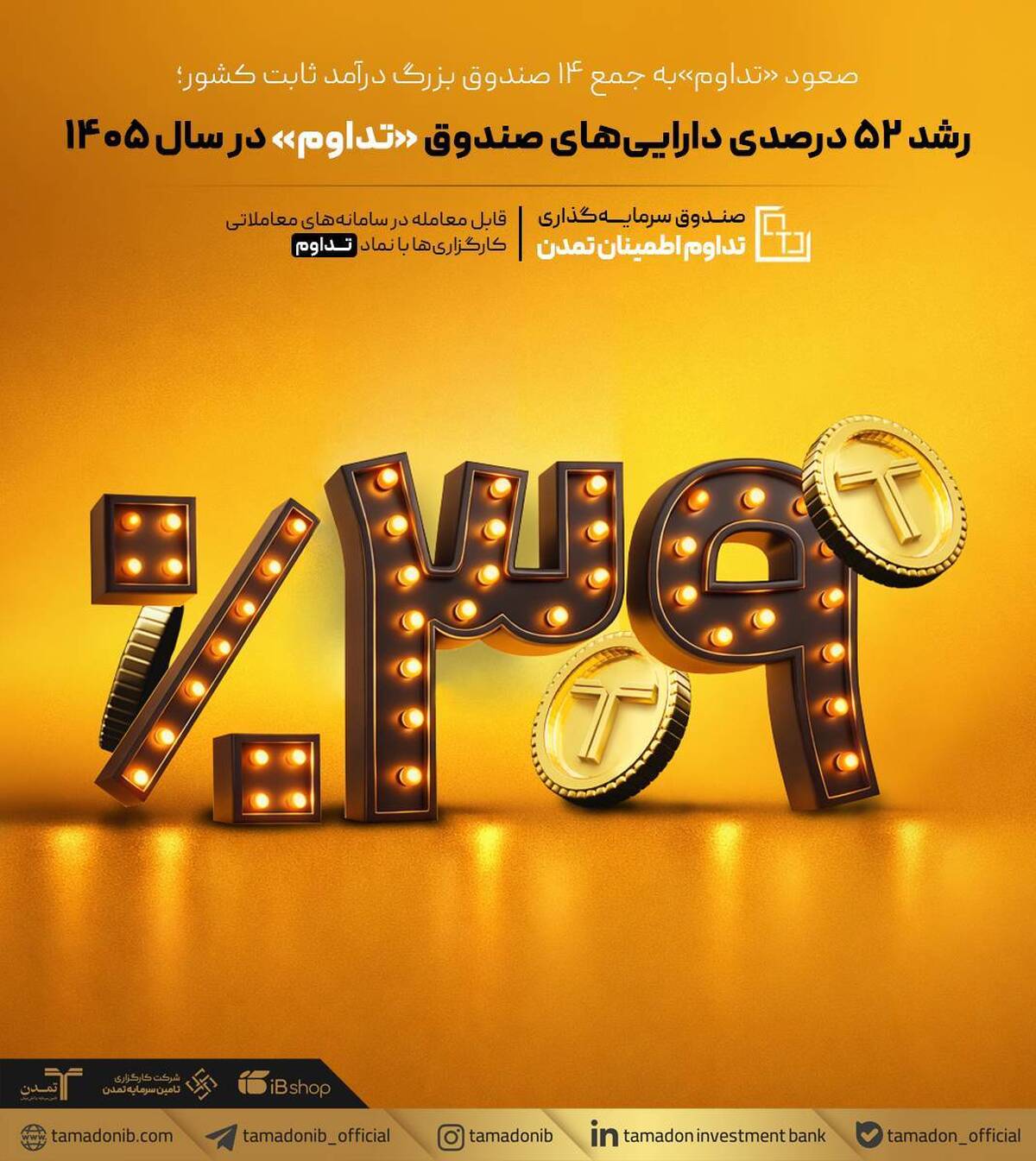 رشد ۵۲ درصدی دارایی‌های صندوق «تداوم» در سال ۱۴۰۵