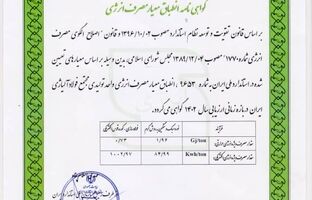 دریافت گواهینامه انطباق معیار مصرف انرژی توسط شرکت فولاد آلیاژی ایران