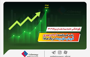 رکوردشکنی جدید بیمه ملت در مرداد ۱۴۰۳/ رشد خیره‌کننده 906 درصدی فروش حق بیمه در یک ماه!