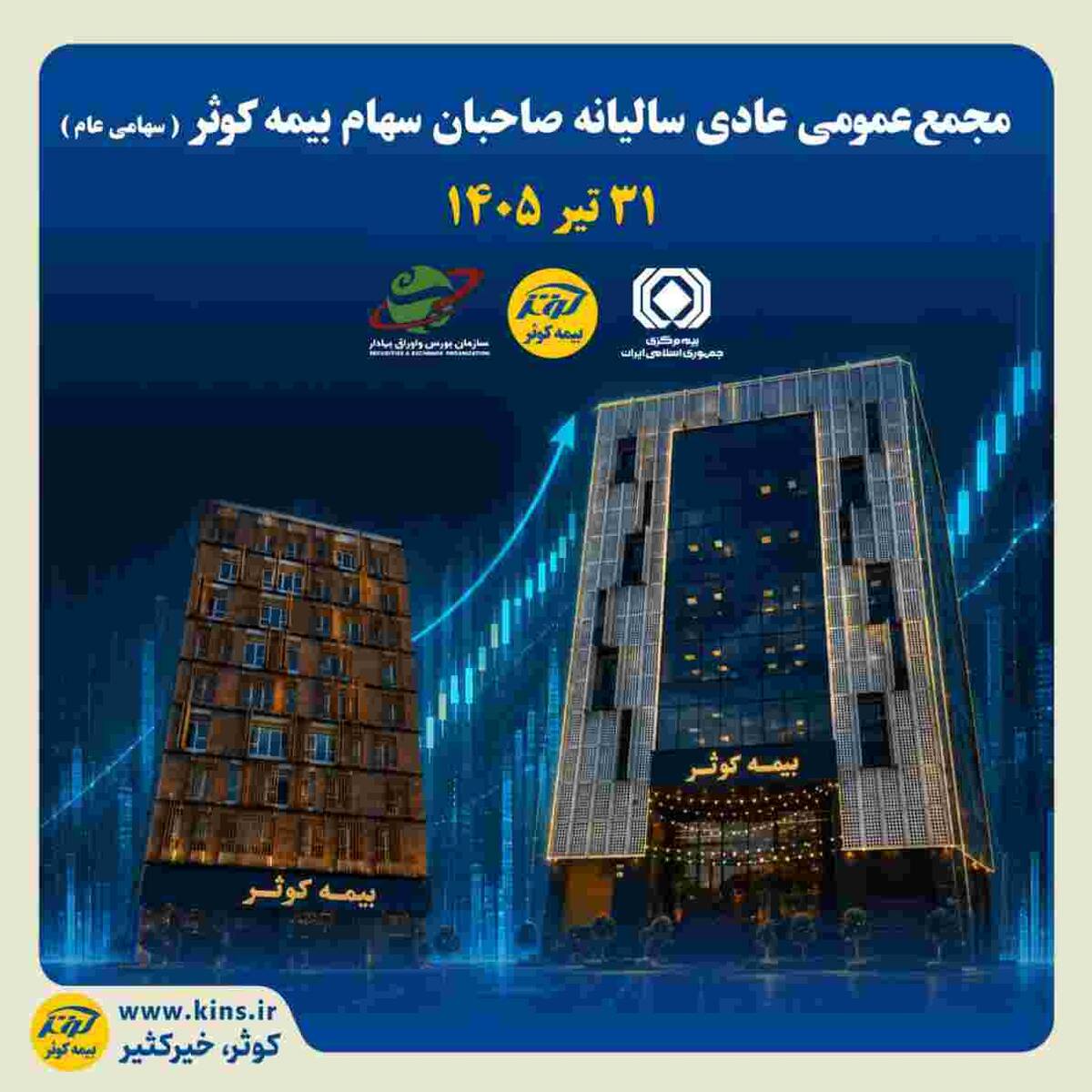 دعوت به مجمع عمومی عادی سالیانه  بیمه کوثر