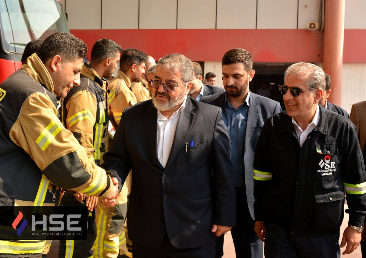 بازدید سردار جلالی از شرکت HSE پتروشیمی عسلویه / تأکید بر نوآوری در ایمنی و پدافند غیرعامل